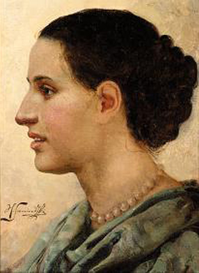 Portrait of a Young Woman - Генріх Семирадський