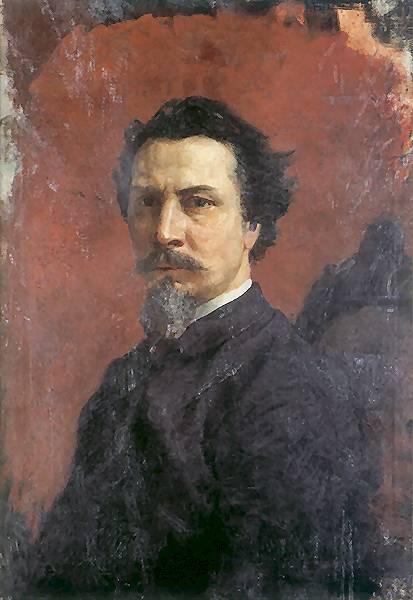 Unfinished Self-portrait, c.1876 - Henryk Siemiradzki