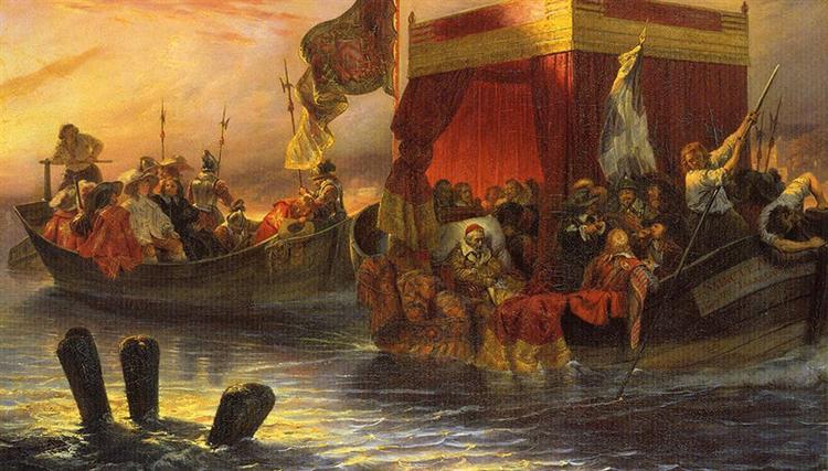 The State Barge of Cardinal Richelieu on the Rhone, 1829 - 德拉羅什
