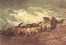 Horse drawn - Honoré Daumier
