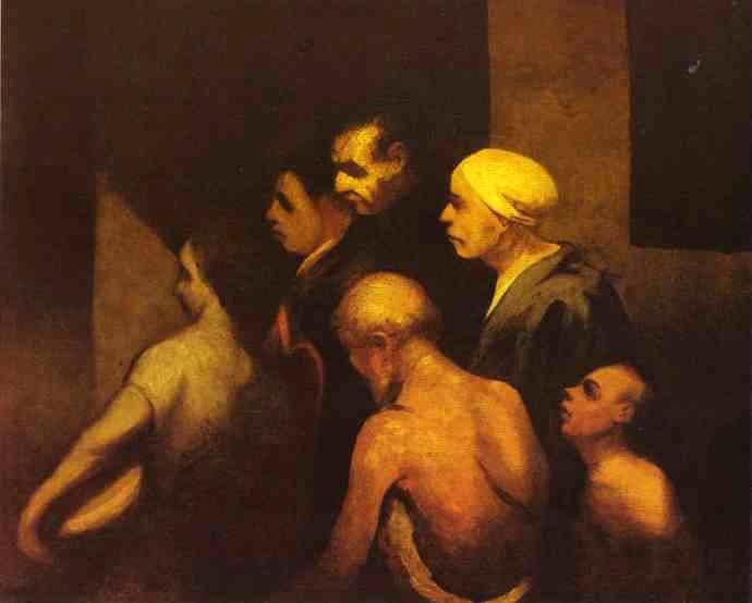 Нищие, c.1845 - Оноре Домье