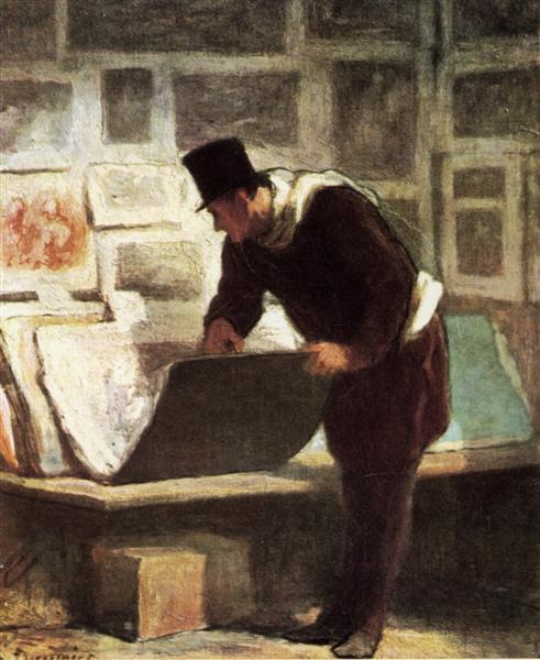 The Print Collector, c.1860 - c.1863 - Оноре Дом'є