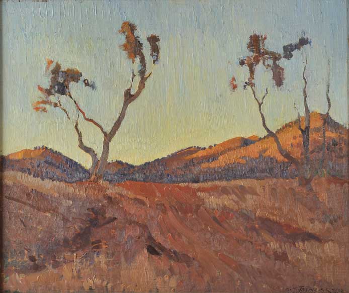 Evening light, Flinders Ranges, SA, 1930 - Horace Trenerry