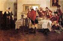 Red Coat Soldiers Toasting the Ladies of the House - Говард Пайл