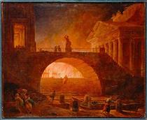 L'Incendie de Rome - Hubert Robert