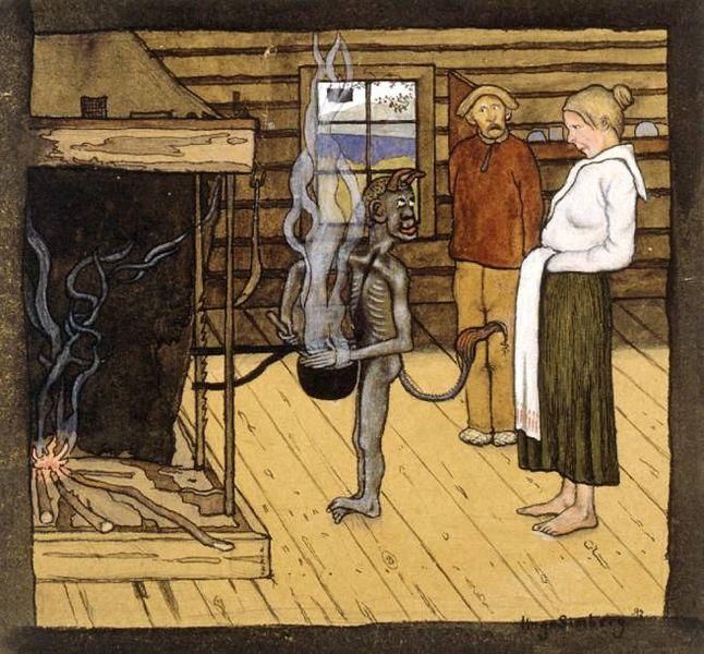 Devil by the Pot, 1897 - Hugo Simberg