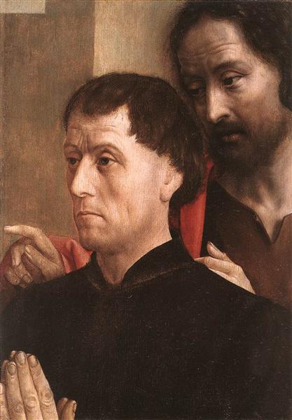 Portrait of a Man of Prayer with St. John the Baptist, c.1475 - Hugo van der Goes