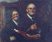 Self-portrait with Wife - Iгор Грабарь