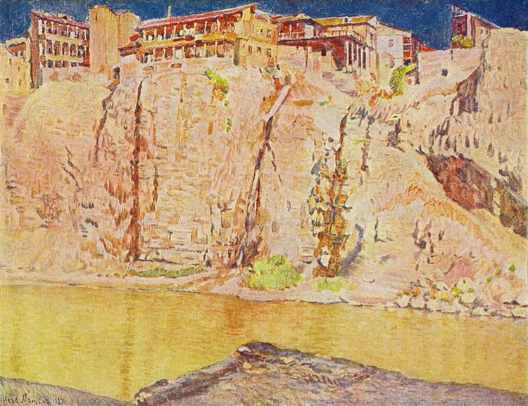 Грузия. Тифлис. Река Кура, c.1920 - Илья Машков