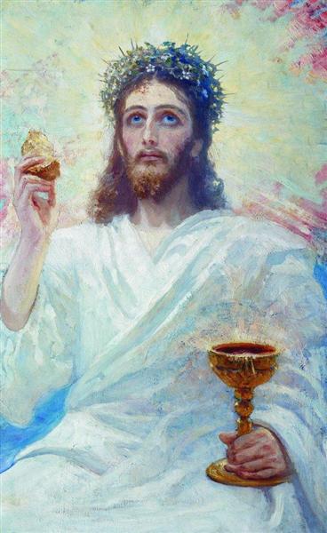 Christ with a bowl, 1894 - Ilya Yefimovich Repin