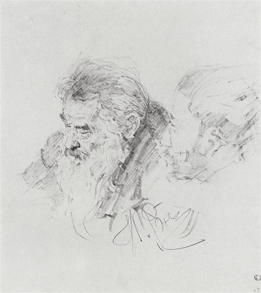 Ivan Shishkin at a meeting of the Academy of Fine Arts, 1895 - 列賓