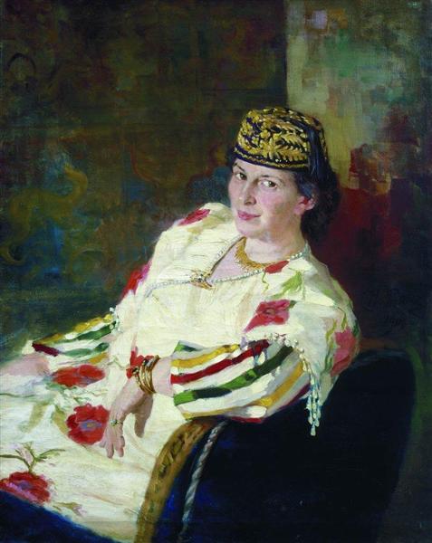 Portrait of Mara Konstantinovna Oliv, 1906 - Ilya Yefimovich Repin