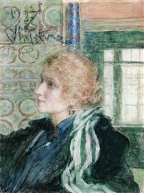 Portrait of Maria Klopushina - Ilya Yefimovich Repin