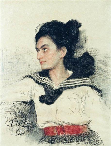 Portrait of Maria Osipovna Lowenfeld, 1913 - Ilia Répine