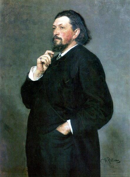 Portrait of music editor and patron Mitrofan Petrovich Belyayev, 1886 - 列賓