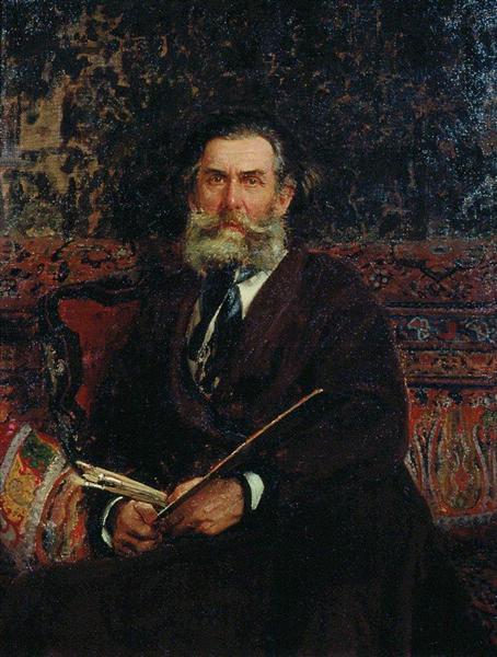 Portrait of the Artist A. P. Bogolubov, 1876 - 列賓