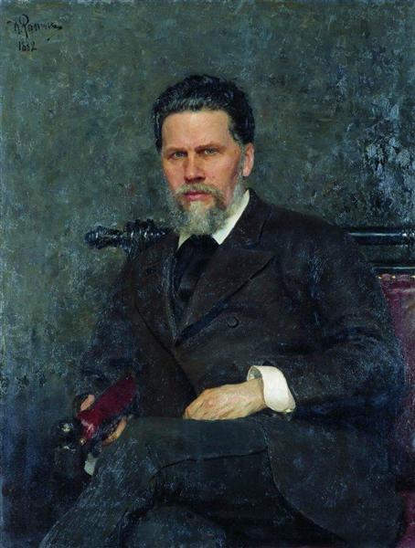 Portrait of the Artist Ivan Kramskoy, 1882 - Ilja Jefimowitsch Repin
