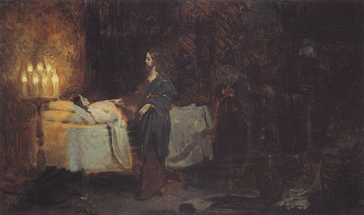 Raising of Jairus Daughter, 1871 - Ilia Répine