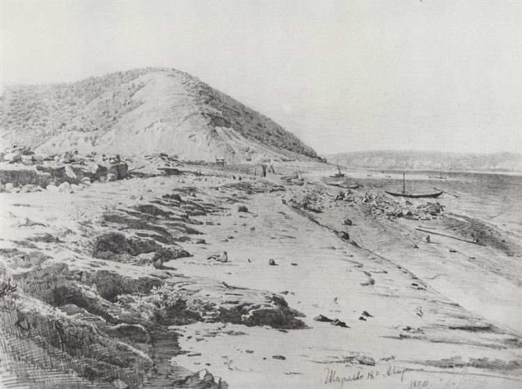 Shiryaev gully on the Volga, 1870 - 列賓