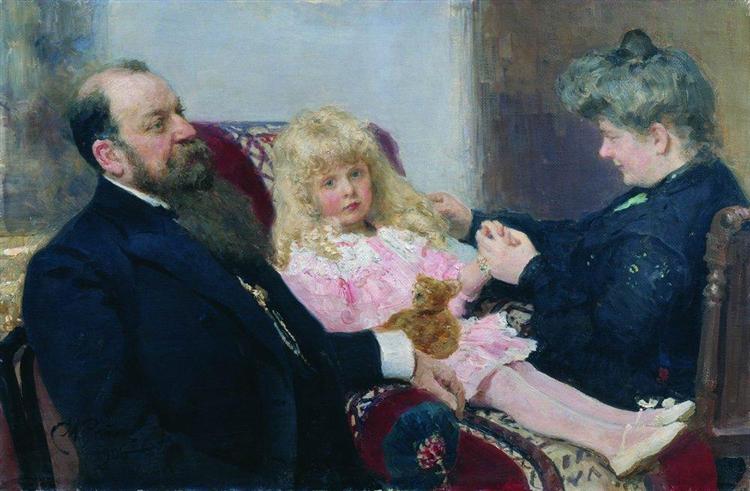 The Delarov Family Portrait, 1906 - 列賓