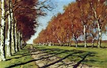 Big road. Sunny autumn day. - Isaac Levitan