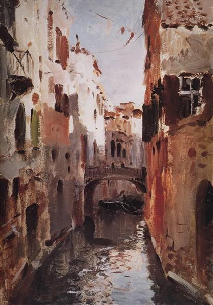 Canal in Venice, 1890 - 艾萨克·伊里奇·列维坦