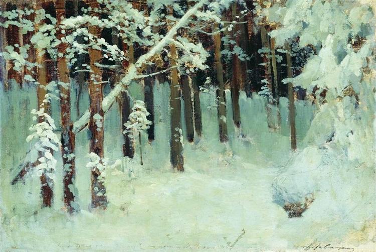 Лес зимой, c.1885 - Исаак Левитан