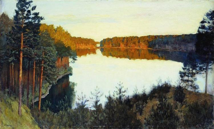 Forest lake, c.1895 - Isaak Iljitsch Lewitan