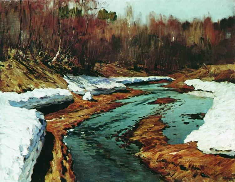 Springtime. The Last Snow., 1895 - Isaak Levitán