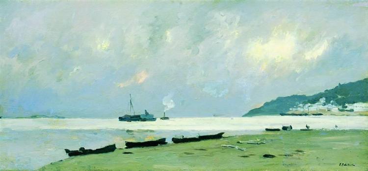 Yurievets. Gloomy Day on the Volga., 1890 - Isaak Iljitsch Lewitan