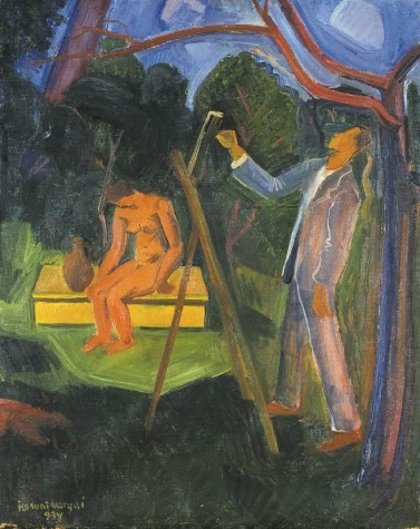 Painter with Model, 1934 - Иштван Илошваи Варга