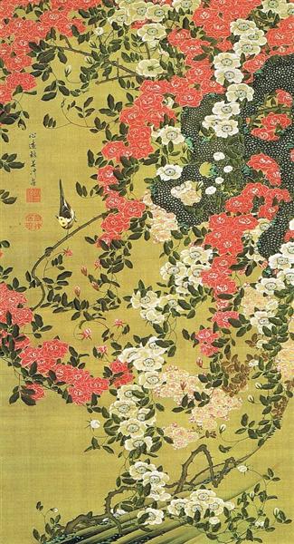 Roses (Bara Shou Kin Zu) - Itō Jakuchū