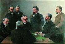 Aivazovsky with friends - Iván Aivazovski