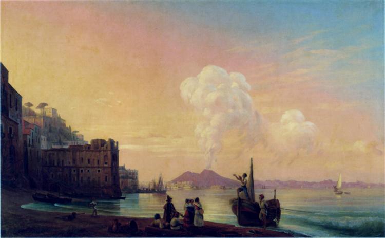 Bay of Naples, 1845 - Iwan Konstantinowitsch Aiwasowski