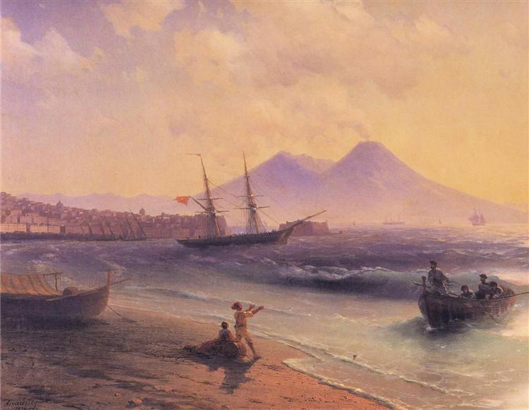 Fishermen Returning Near Naples, 1874 - Ivan Aïvazovski