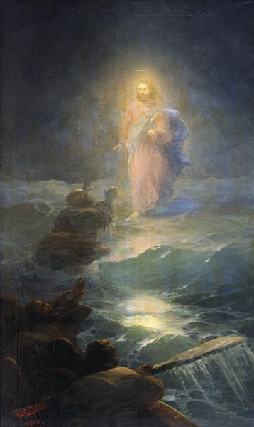 Jesus walks on water, 1888 - Iván Aivazovski