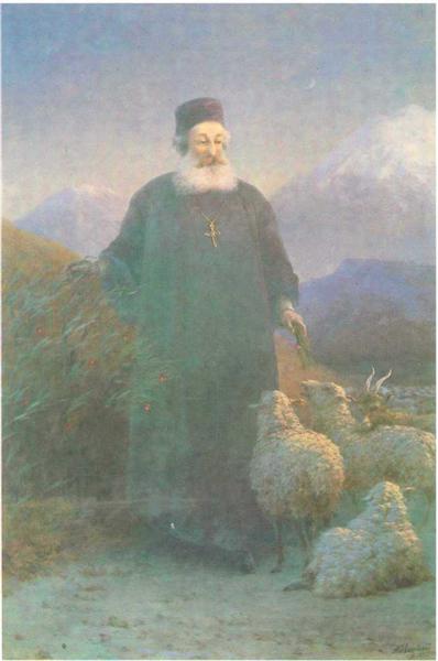 Католикос Хримян в окрестностях Эчмиадзина, 1895 - Иван Айвазовский