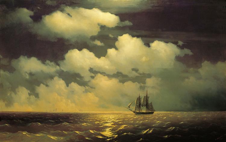 Meeting of the Brig Mercury with the Russian Squadron After the Defeat of Two Turkish Battleships, 1848 - Ivan Aivazovsky