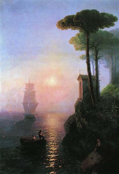 Misty morning in Italy, 1864 - Ivan Aivazovsky
