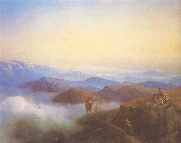 Range of the Caucasus mountains, 1869 - Iván Aivazovski