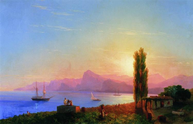 Sunset at Sea, 1856 - 伊凡·艾瓦佐夫斯基