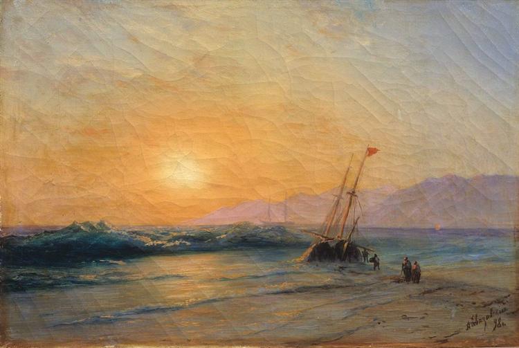 Захід сонця на морі, 1898 - Іван Айвазовський