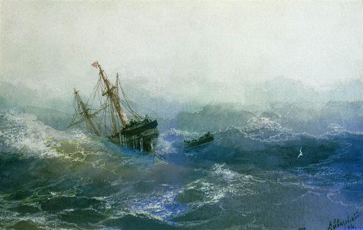 The Shipwreck, 1894 - 伊凡·艾瓦佐夫斯基