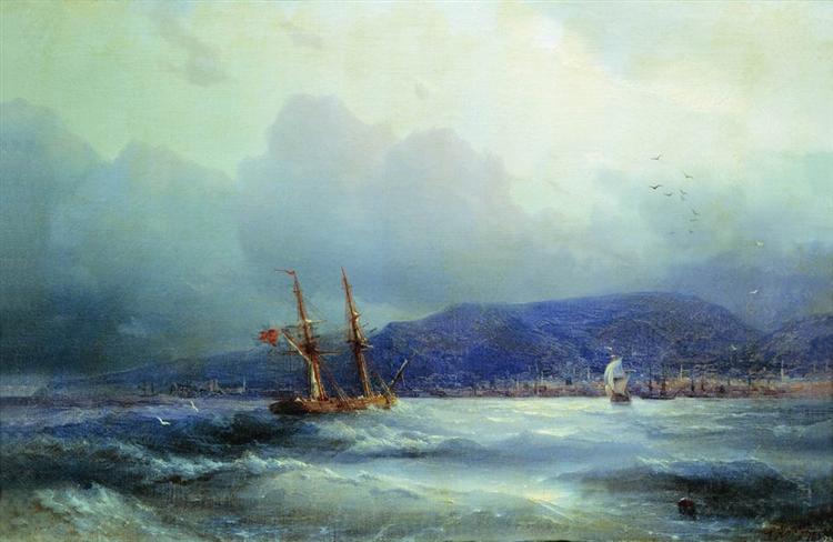 Trebizond from the Sea, 1856 - Iván Aivazovski