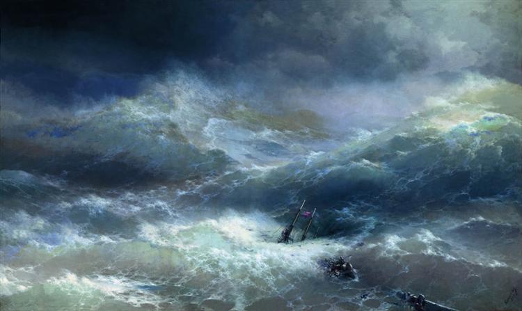 Wave, 1889 - Iván Aivazovski