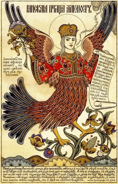 Bird Alkonost, 1905 - Ivan Bilibin
