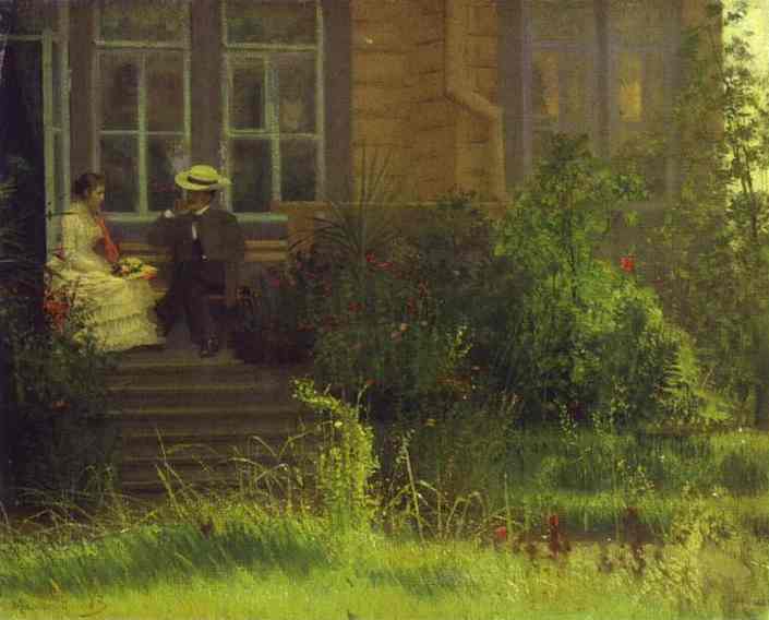 On the Balkony Siverskaya, 1883 - Iván Kramskói