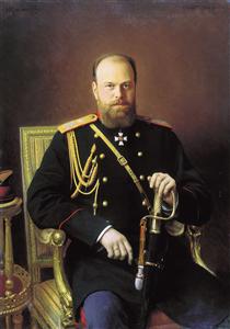 Portrait of Alexander III - 伊凡·克拉姆斯柯依