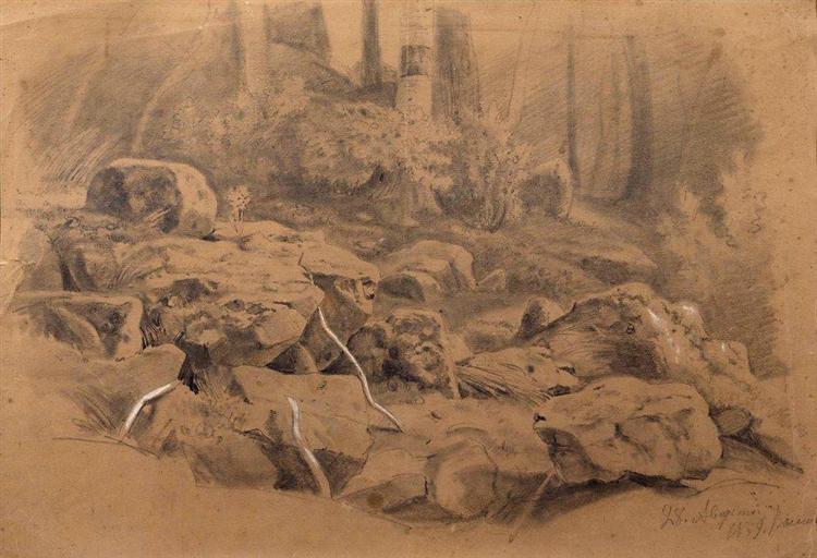 Камни, 1859 - Иван Шишкин