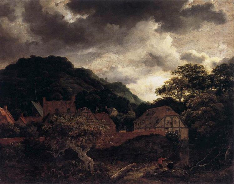 Village at the Wood's Edge, 1651 - Якоб Ізакс ван Рейсдал